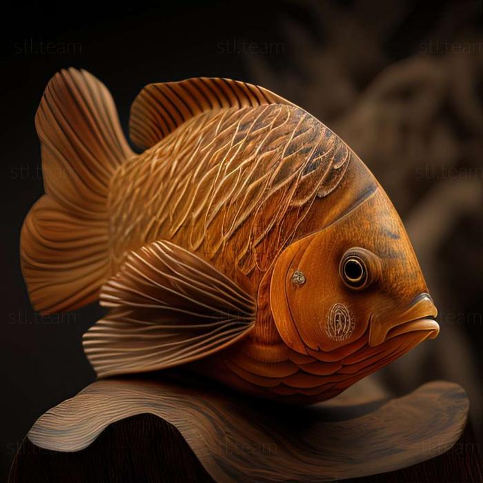 3D model A real gourami fish (STL)